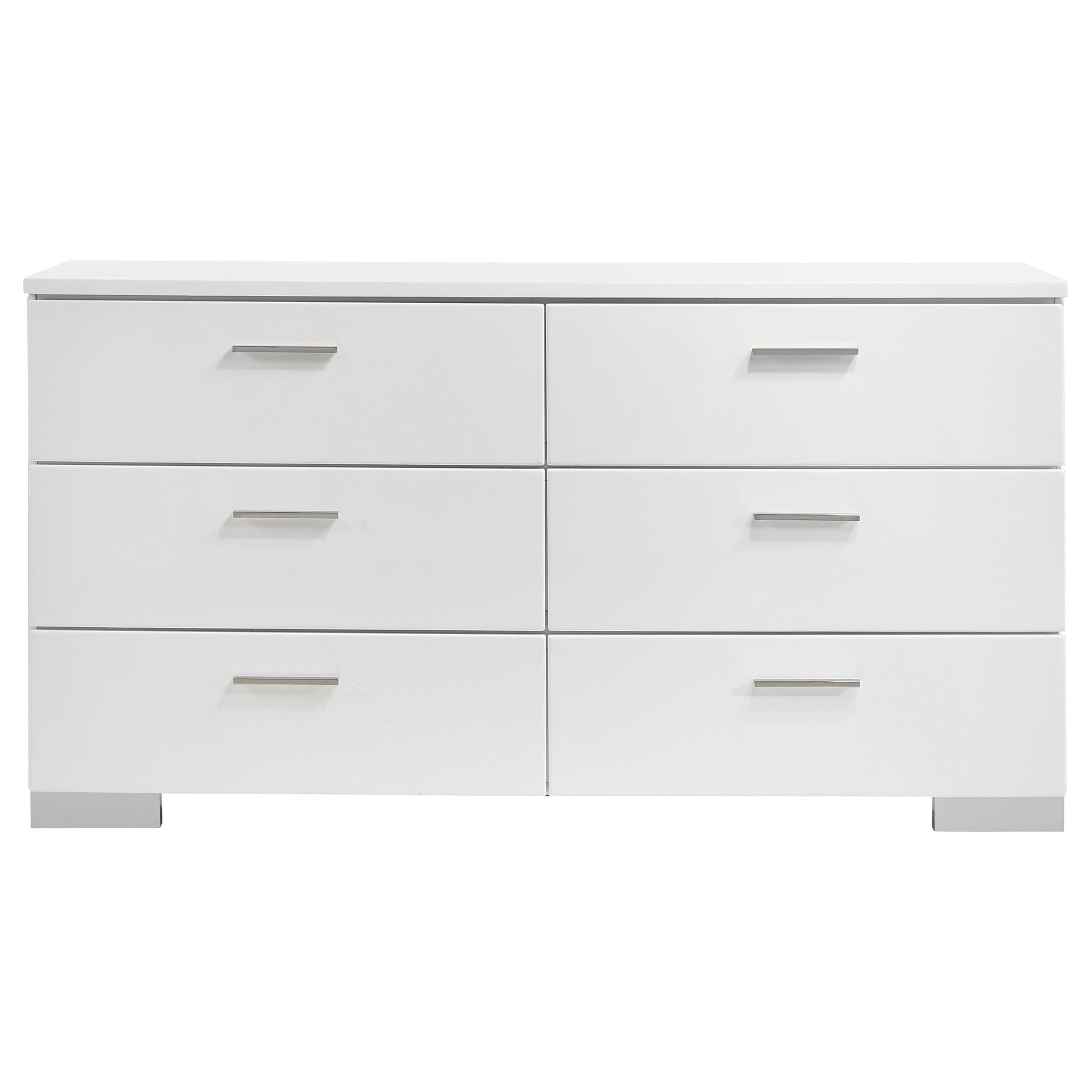 Felicity 5-piece Eastern King Bedroom Set White High Gloss