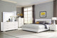 Juego de dormitorio Felicity de 5 piezas California King, blanco brillante