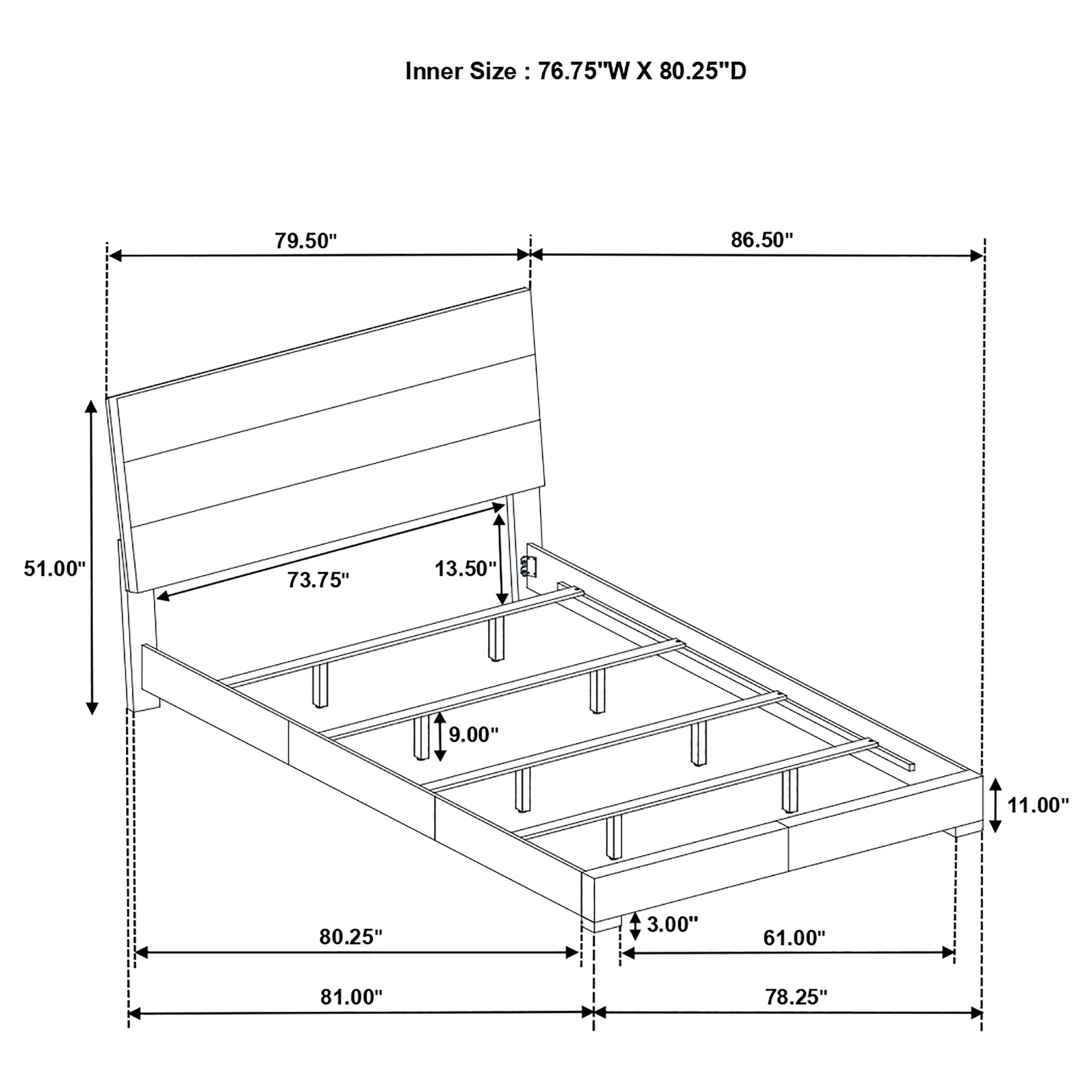 Felicity 6-piece Eastern King Bedroom Set White High Gloss