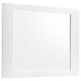 Juego de dormitorio Felicity de 5 piezas con plataforma California King, color blanco