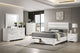 Juego de dormitorio Felicity de 5 piezas con plataforma Queen, color blanco