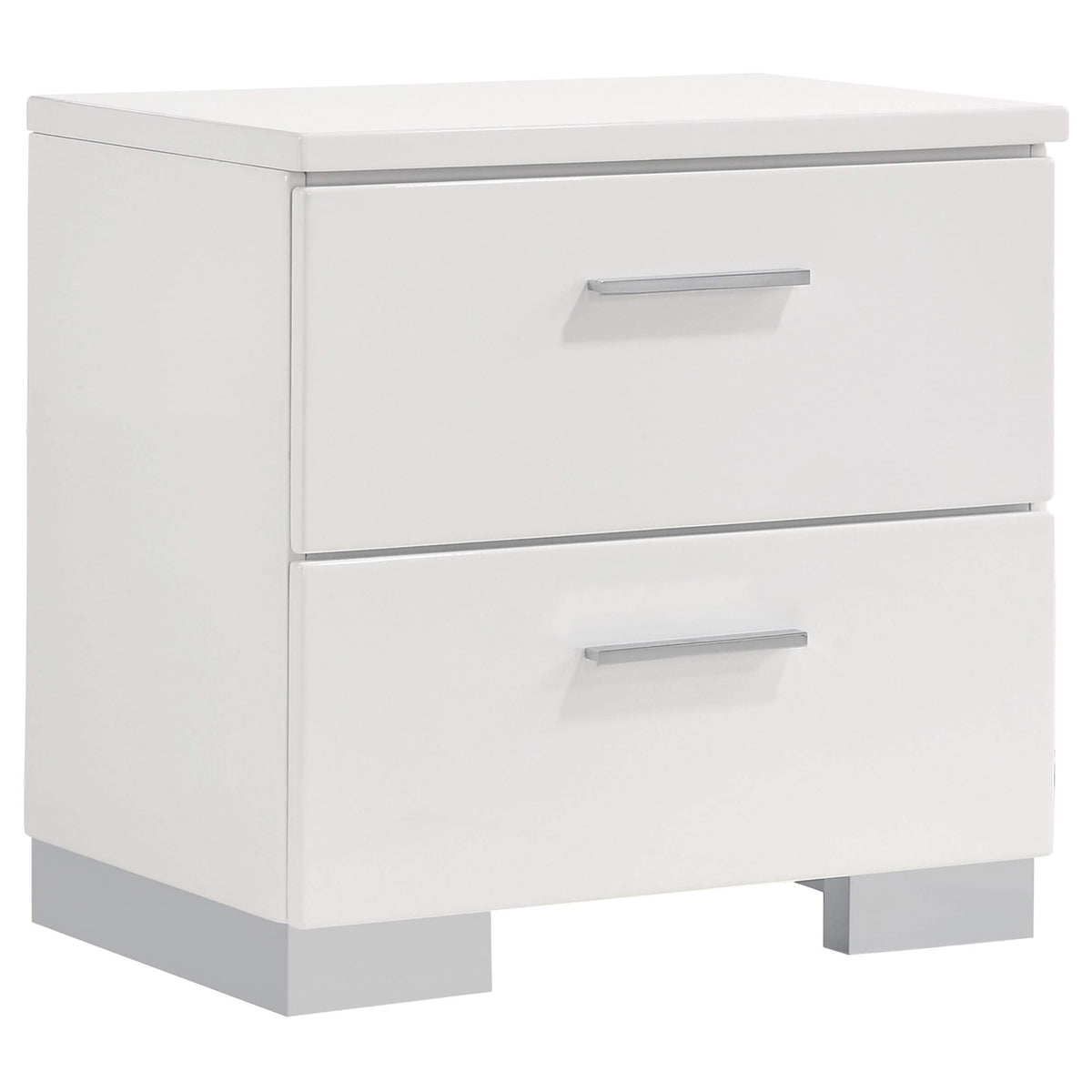 Juego de dormitorio Felicity de 5 piezas con plataforma Queen, color blanco
