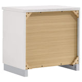 Juego de dormitorio Felicity de 5 piezas con plataforma Queen, color blanco