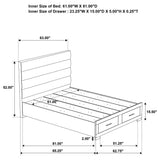 Cama Queen Felicity con almacenaje, color blanco brillante
