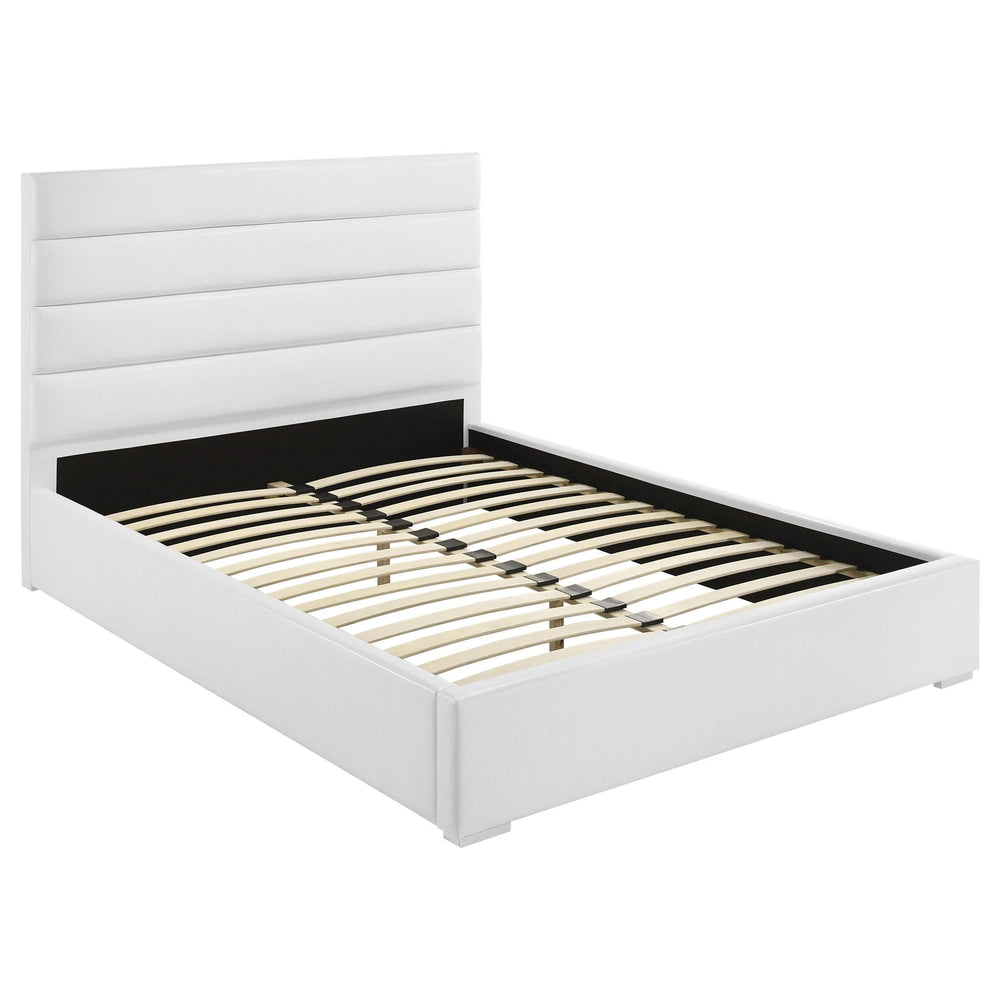 Juego de dormitorio Felicity de 5 piezas California King, blanco de alto brillo