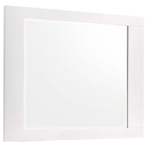 Juego de dormitorio Felicity de 5 piezas California King, blanco de alto brillo
