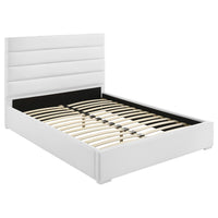 Cama Queen tapizada Felicity de 53 pulgadas, color blanco