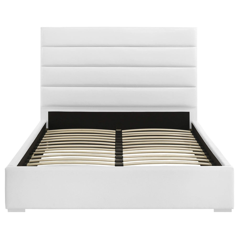 Cama Queen tapizada Felicity de 53 pulgadas, color blanco