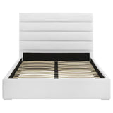 Cama Queen tapizada Felicity de 53 pulgadas, color blanco