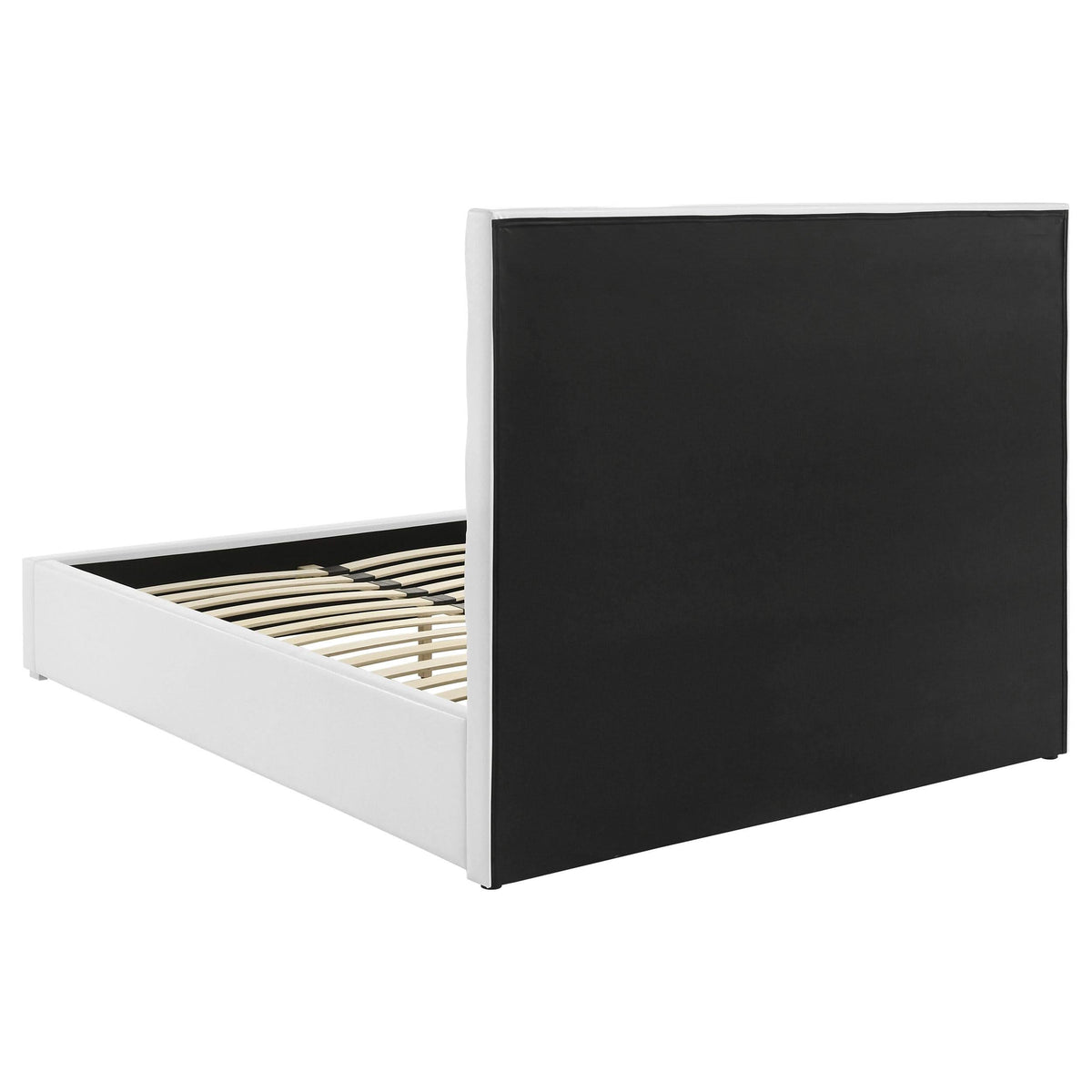 Cama Queen tapizada Felicity de 53 pulgadas, color blanco