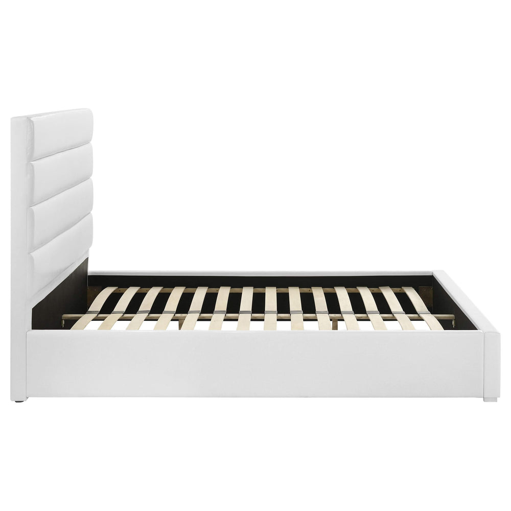 Cama Queen tapizada Felicity de 53 pulgadas, color blanco
