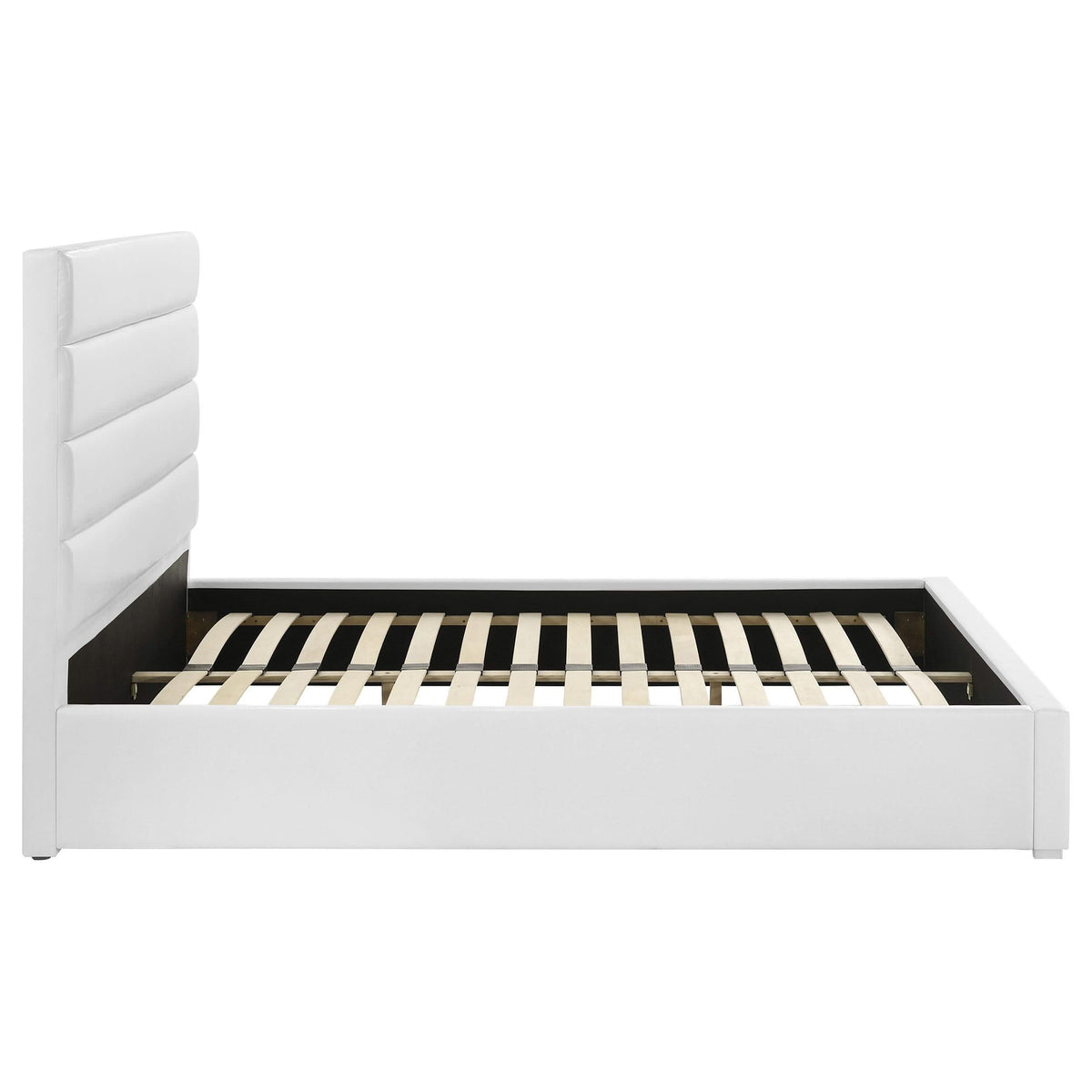 Cama Queen tapizada Felicity de 53 pulgadas, color blanco