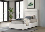 Cama individual tapizada Felicity de 53 pulgadas, color blanco