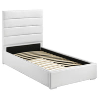 Cama individual tapizada Felicity de 53 pulgadas, color blanco
