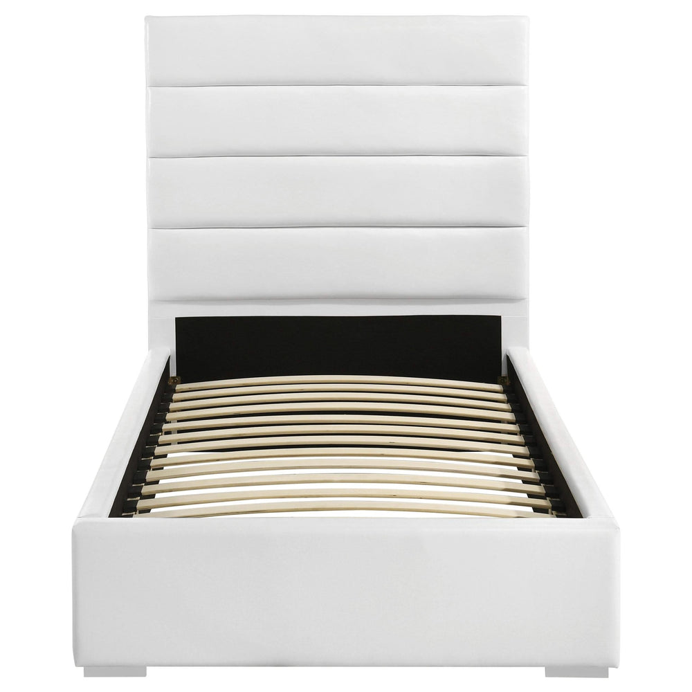 Cama individual tapizada Felicity de 53 pulgadas, color blanco