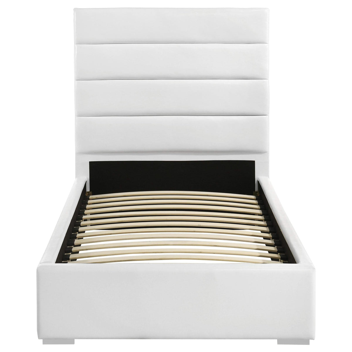 Cama individual tapizada Felicity de 53 pulgadas, color blanco