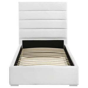 Cama individual tapizada Felicity de 53 pulgadas, color blanco