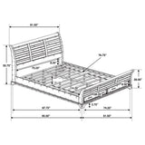 Cama estilo trineo con almacenamiento estilo king size de Elk Grove, estilo vintage Bourbon