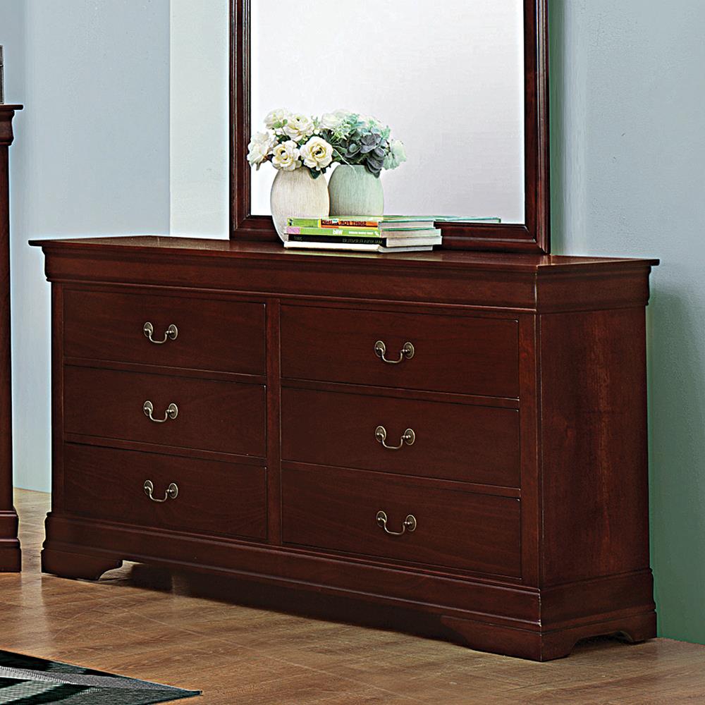 Louis Philippe Rectangular 6-drawer Dresser