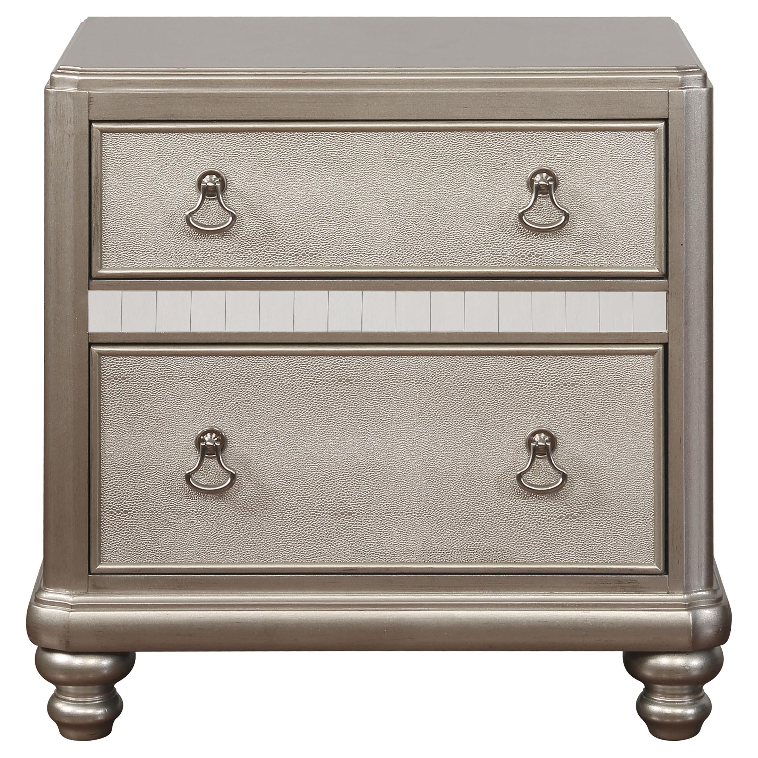 Bling Game 4-piece California King Bedroom Set Platinum
