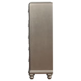 Bling Game 6-drawer Bedroom Chest Metallic Platinum