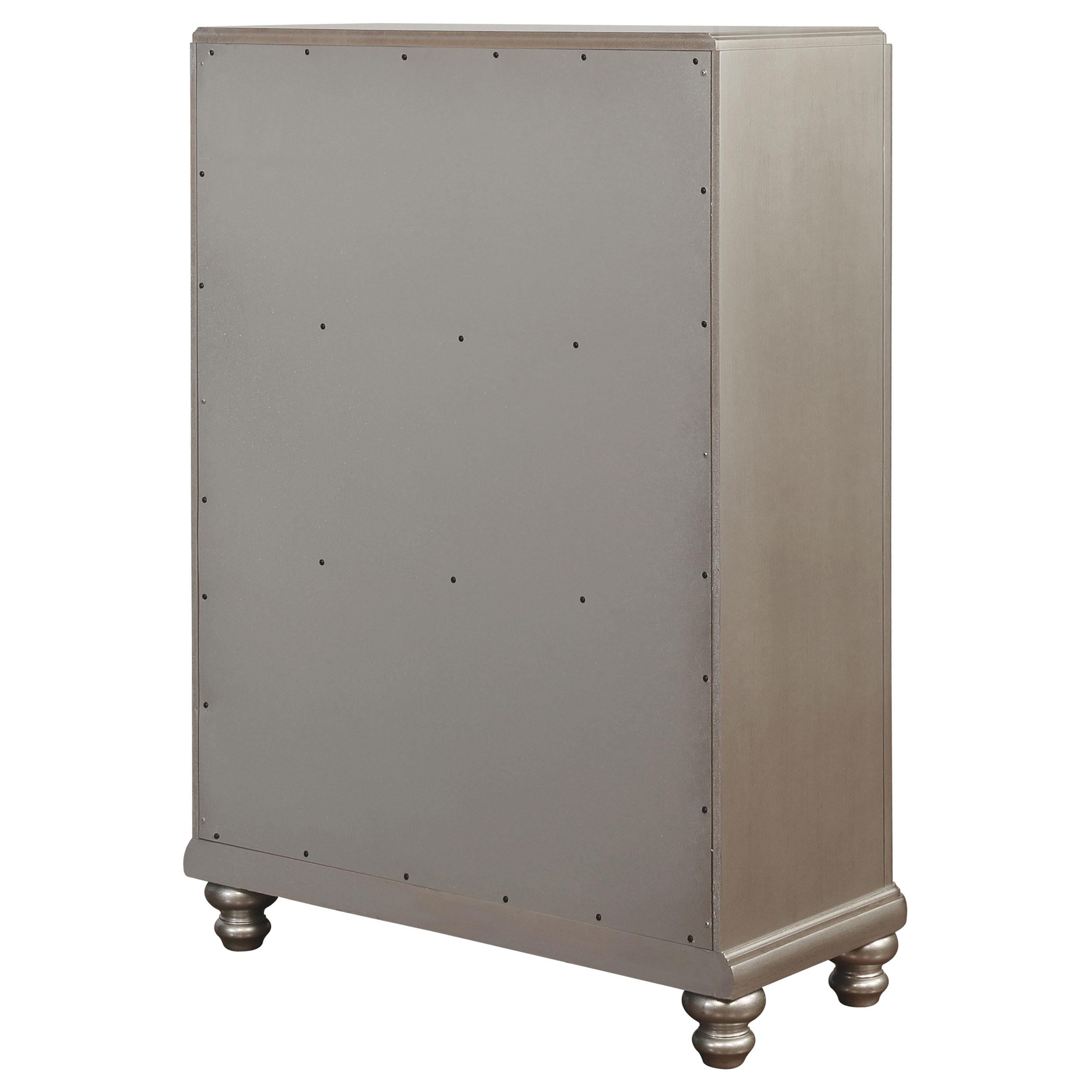 Bling Game 6-drawer Bedroom Chest Metallic Platinum