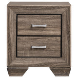 Juego de dormitorio Kauffman California King de 5 piezas en gris topo lavado