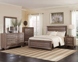 Juego de dormitorio Kauffman Eastern King de 5 piezas en color topo lavado