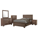 Juego de dormitorio Kauffman Eastern King de 5 piezas en color topo lavado