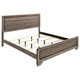 Cama Kauffman Wood Eastern King con paneles en color topo lavado