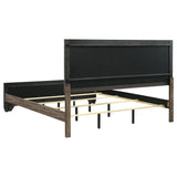Cama Kauffman Wood Eastern King con paneles en color topo lavado