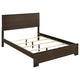 Cama Edmonton Wood Eastern King con paneles, color tabaco rústico