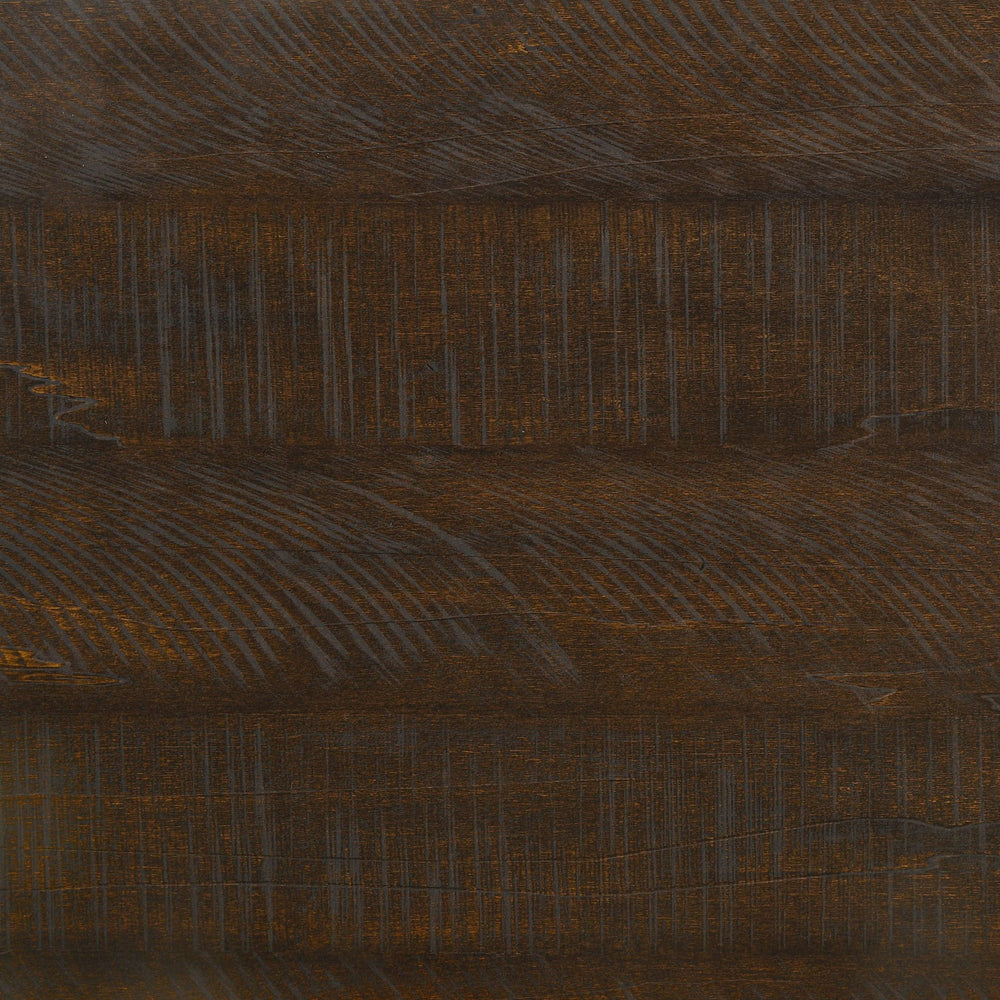 Cama Edmonton Wood Eastern King con paneles, color tabaco rústico