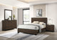 Juego de dormitorio Edmonton de 4 piezas con cama tamaño queen, color tabaco rústico