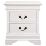 Juego de dormitorio completo de 4 piezas Louis Philippe blanco