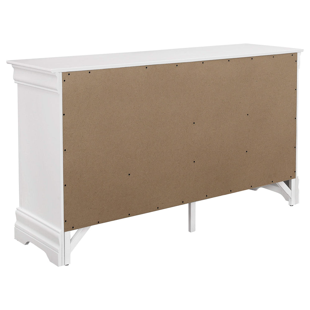 Juego de dormitorio completo de 4 piezas Louis Philippe blanco