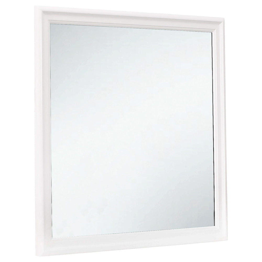 Juego de dormitorio completo de 4 piezas Louis Philippe blanco