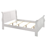 Juego de dormitorio completo de 5 piezas Louis Philippe blanco