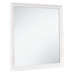 Juego de dormitorio completo de 5 piezas Louis Philippe blanco