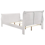 Juego de dormitorio Louis Philippe de 4 piezas Queen en blanco