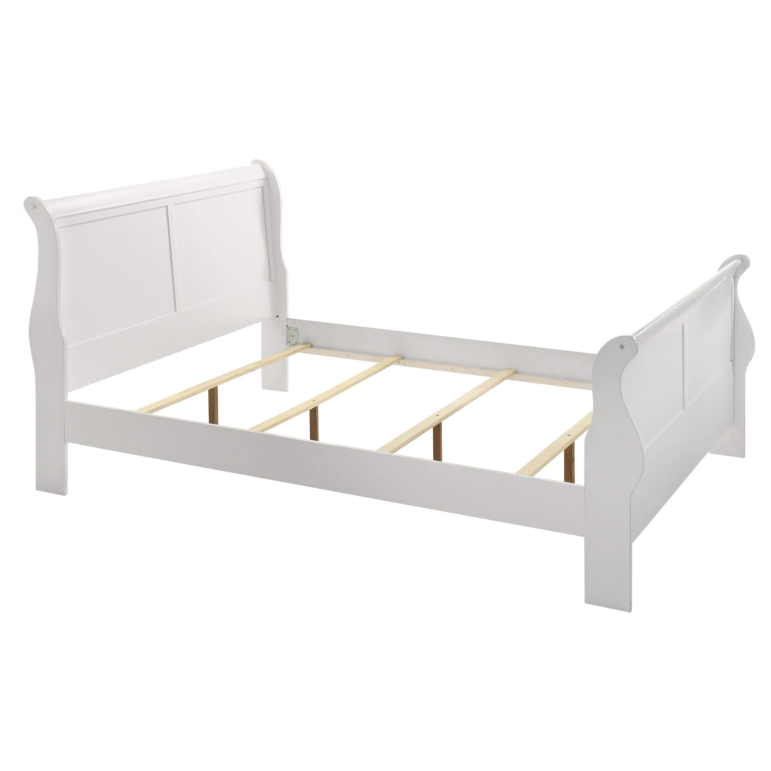 Juego de dormitorio Louis Philippe de 5 piezas Queen en blanco