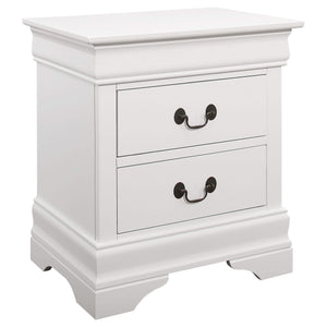 Juego de dormitorio Louis Philippe de 5 piezas Queen en blanco