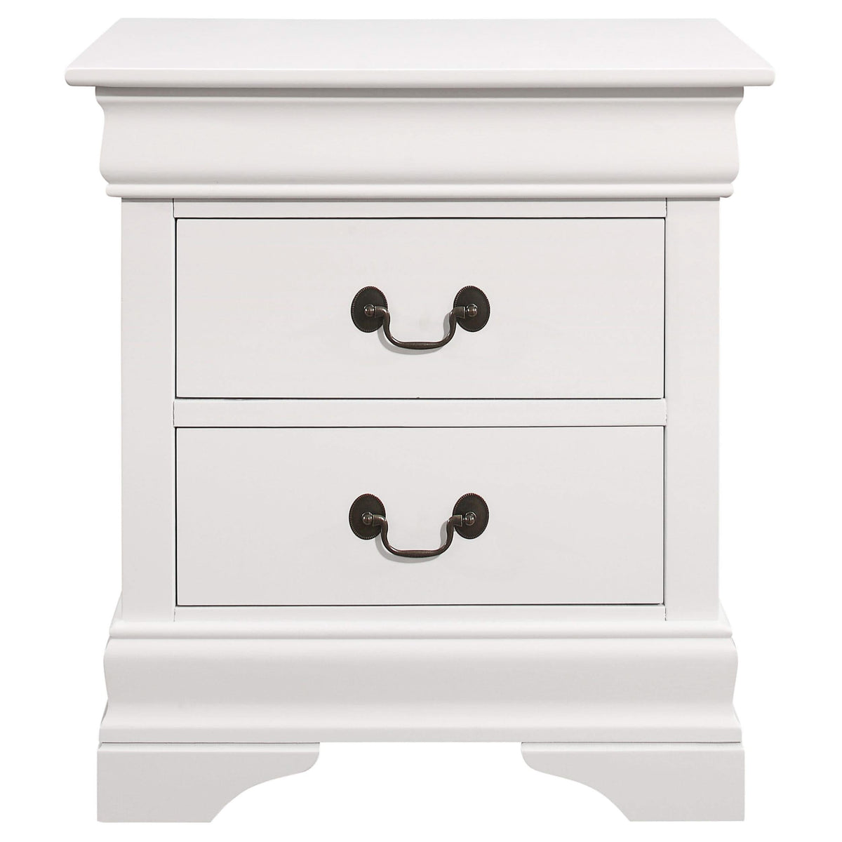 Juego de dormitorio Louis Philippe de 4 piezas, color blanco