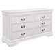 Louis Philippe 6-drawer Dresser White