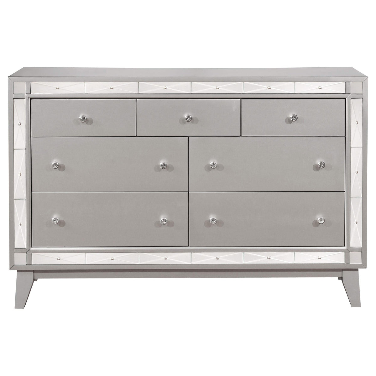 Juego de dormitorio Leighton de 4 piezas Eastern King Metallic Mercury