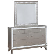 Leighton 7-drawer Dresser with Mirror Metallic Mercury