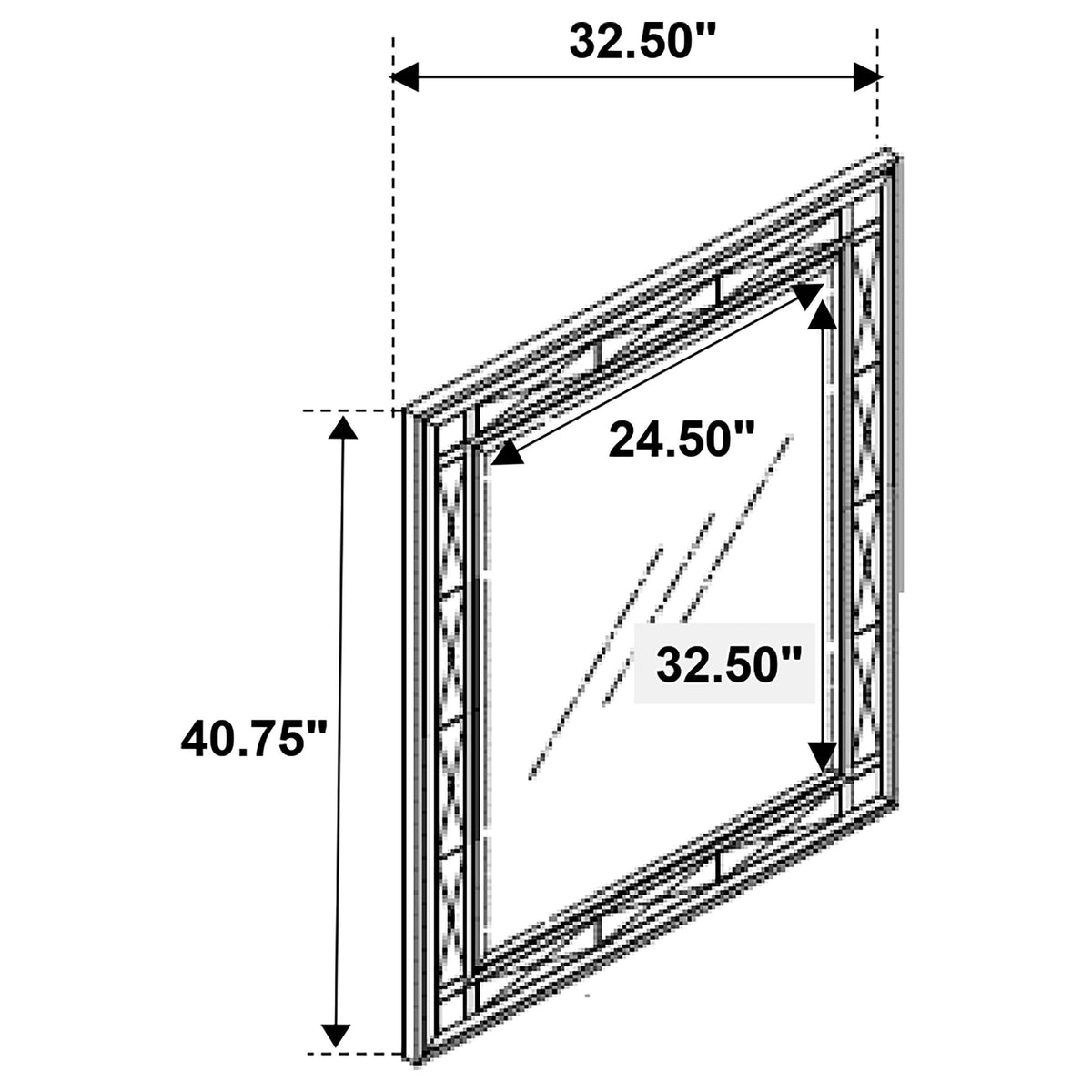 Espejo de tocador Leighton Mercury metálico
