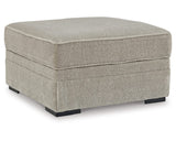 Calnita Oversized Swivel Chair and Ottoman
