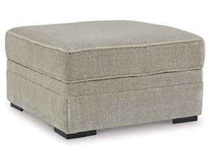 Calnita Oversized Swivel Chair and Ottoman
