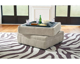 Calnita Oversized Swivel Chair and Ottoman